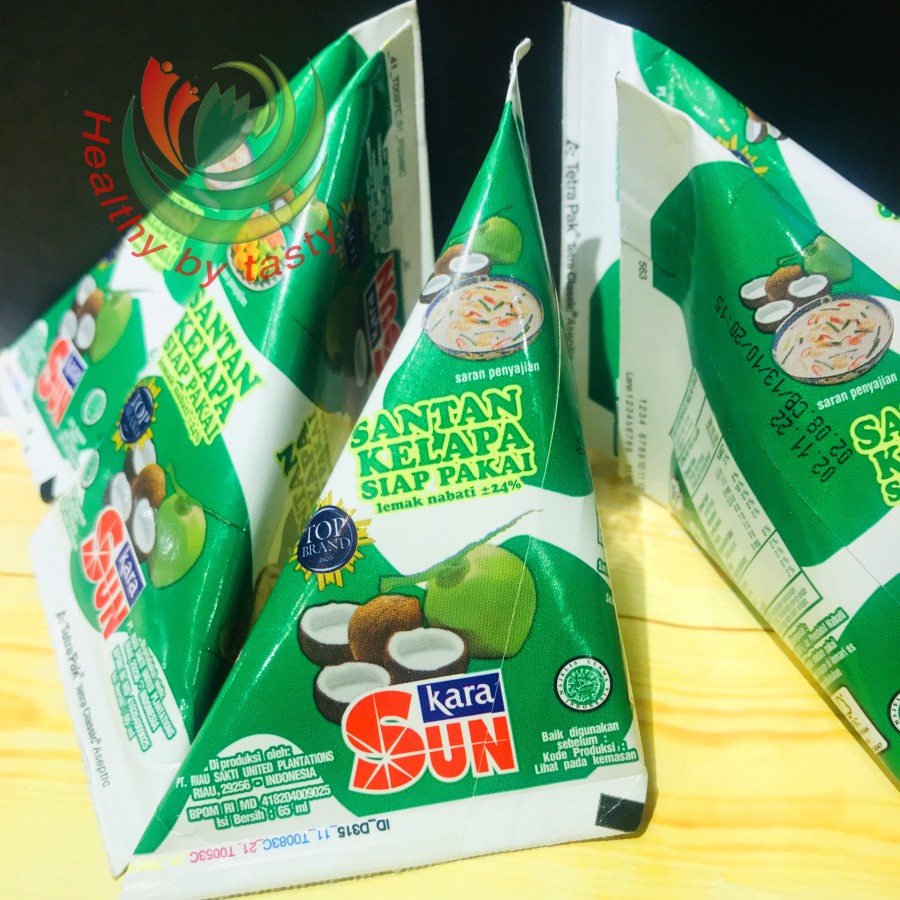 

Sun Kara Santan Cair Kelapa Krucut Kerucut 65ml Cream 20gr Santan Bubuk