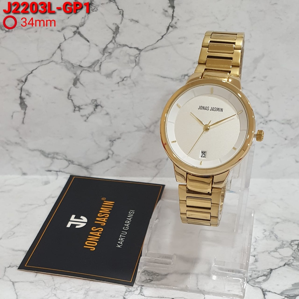 JAM TANGAN WANITA JONAS JASMIN TANGGAL AKTIF/ Jam Tangan Wanita Fashion Jonas Jasmin HL 9890 Tanggal Aktif / JAM TANGAN WANITA,JONAS JASMIN,Type=JJ2203,ORIGINAL.