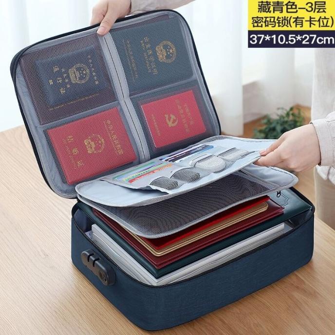 

BISA BAYAR DITEMPAT Tas Dokumen Travel Bag Document Storage Box with Safety Number Lock MURAH Kode 342