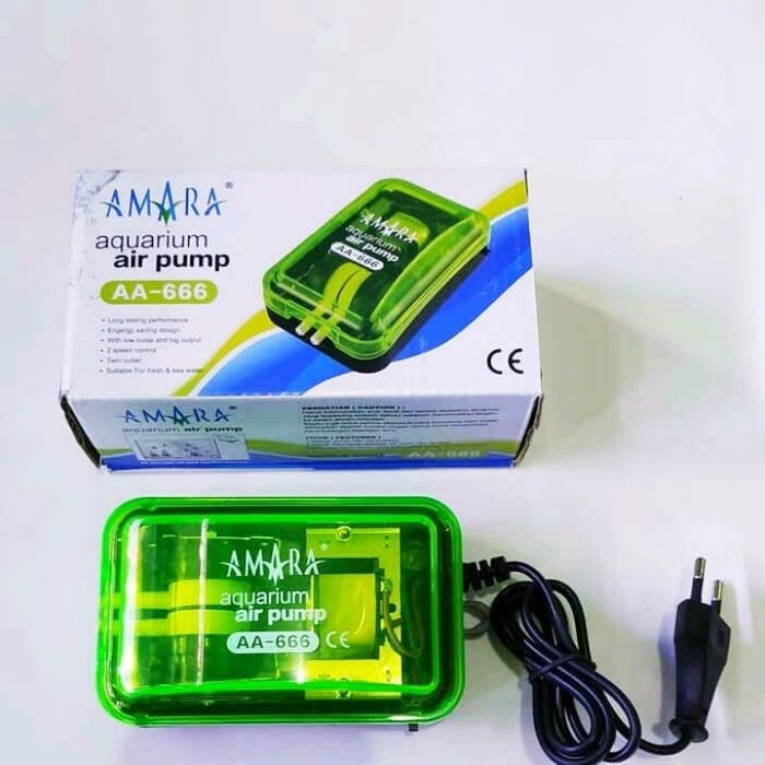 Amara AA 666 Aerator aquarium 2 lubang udara air pump