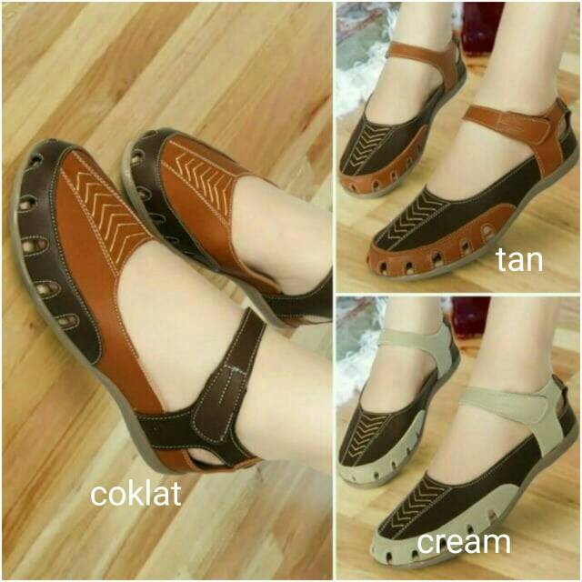 Sepatu Sandal Wanita Flat Mulan 1213