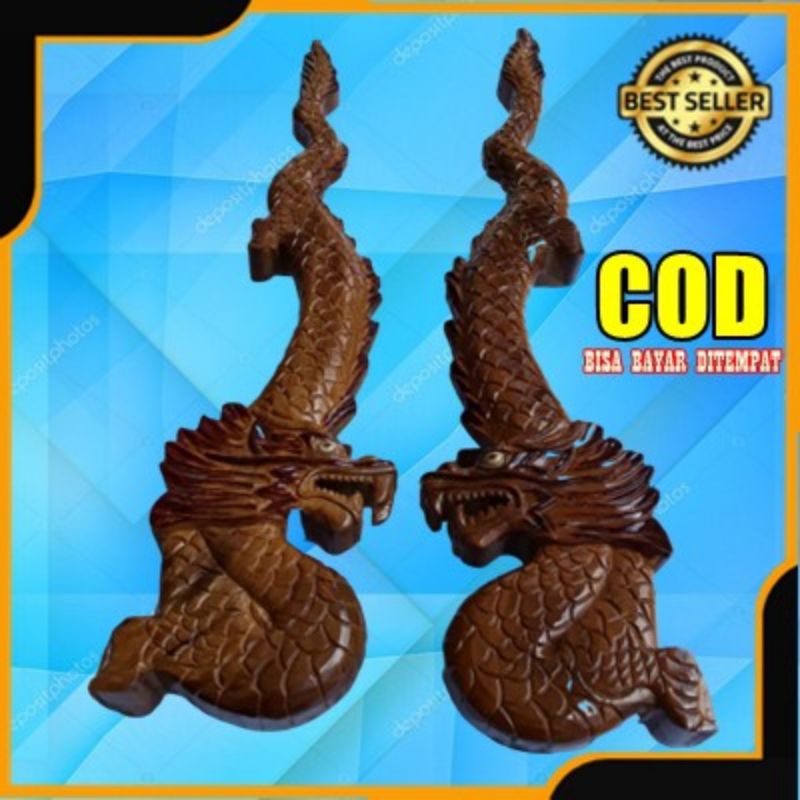 GAGANG PINTU RUMAH MINIMALIS | HANDLE PINTU BAHAN AKAR KAYU JATI MOTIF NAGA TERBARU