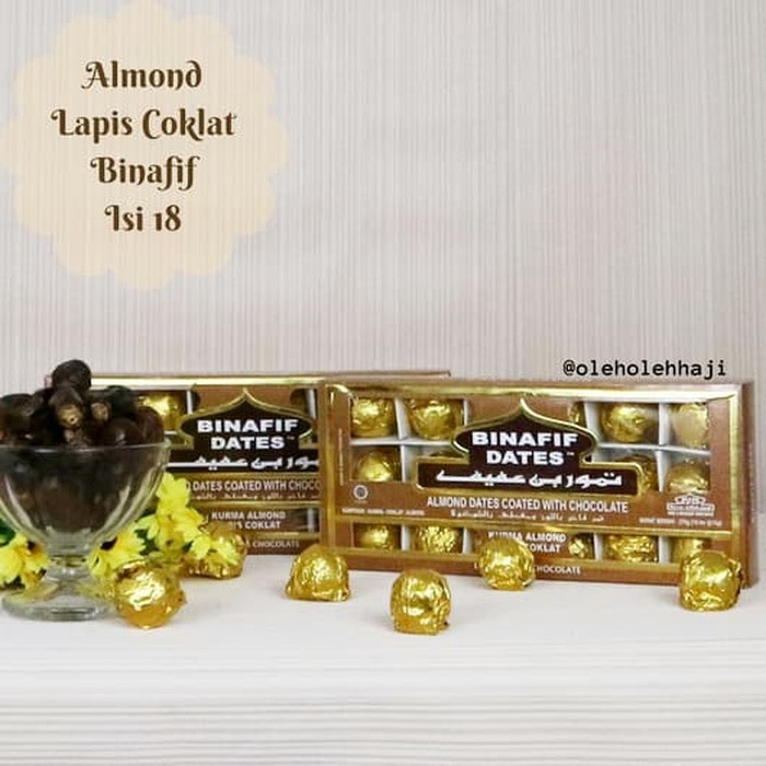 

Binafif Dates/Almond Lapis Coklat Binafif/Kurma Almond Lapis Coklat