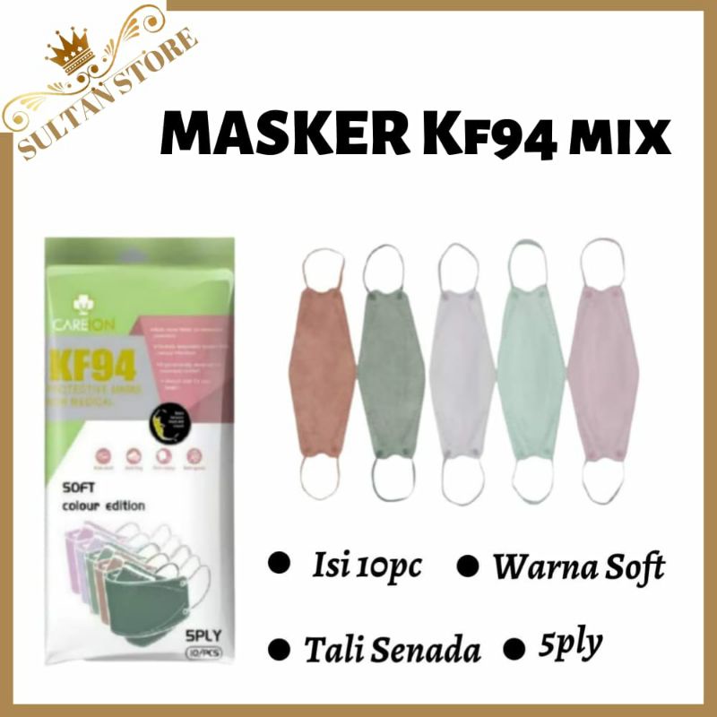 Masker KF94 Warna Mix 4ply Masker KF 94 3D Soft Colour Dr.itc