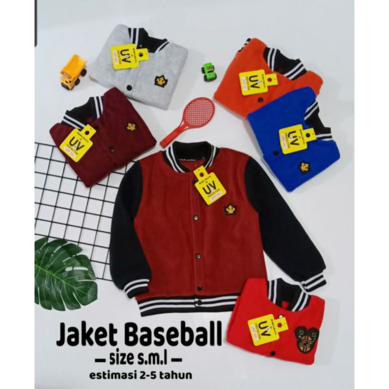 Jaket bayi Laki Laki, Jaket Bassball Anak 6 Bulan-2 Tahun