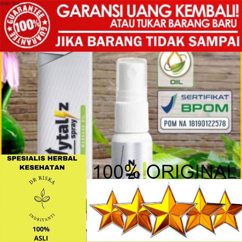 100% ASLI Vytaliz Spray Herbal kuwat pria Tahan Lama