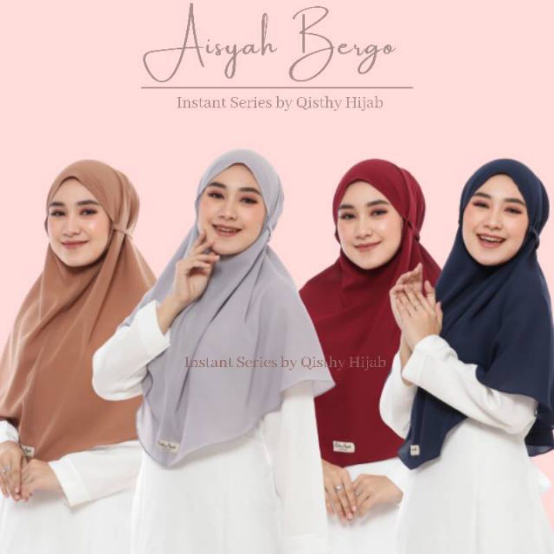 Aisyah bergo tali/hijab instant/kerudung bergo tali/hijab bergo diamond