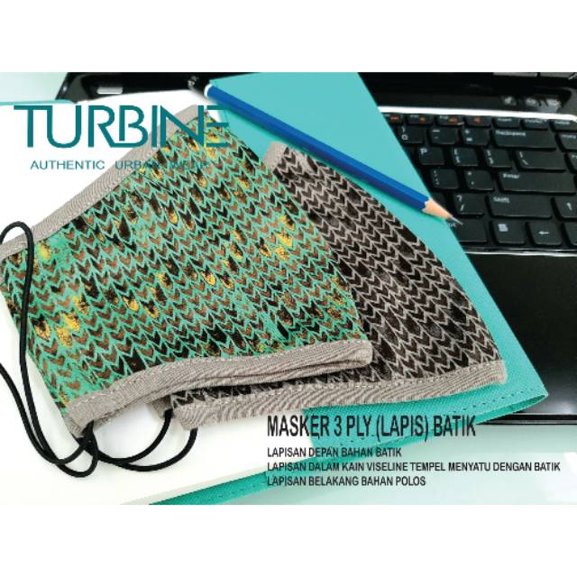 MASKER 3 PLY (LAPIS) BATIK PREMIUM / MASKER 3 LAPIS / MASKER KAIN