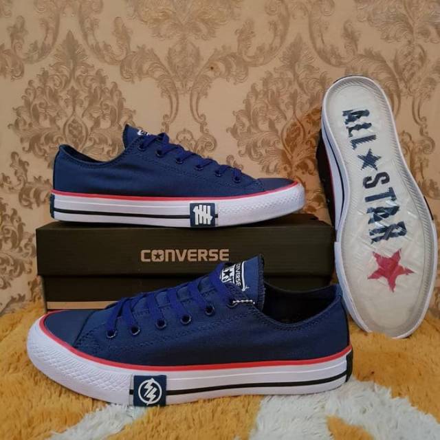 Sepatu All Converse Chuck Taylor / CT Petir Navy Sol Transparan