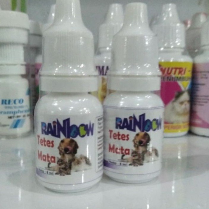 obat tetes mata kucing anjing kelinci - obat mata rainbow drops 8 ml