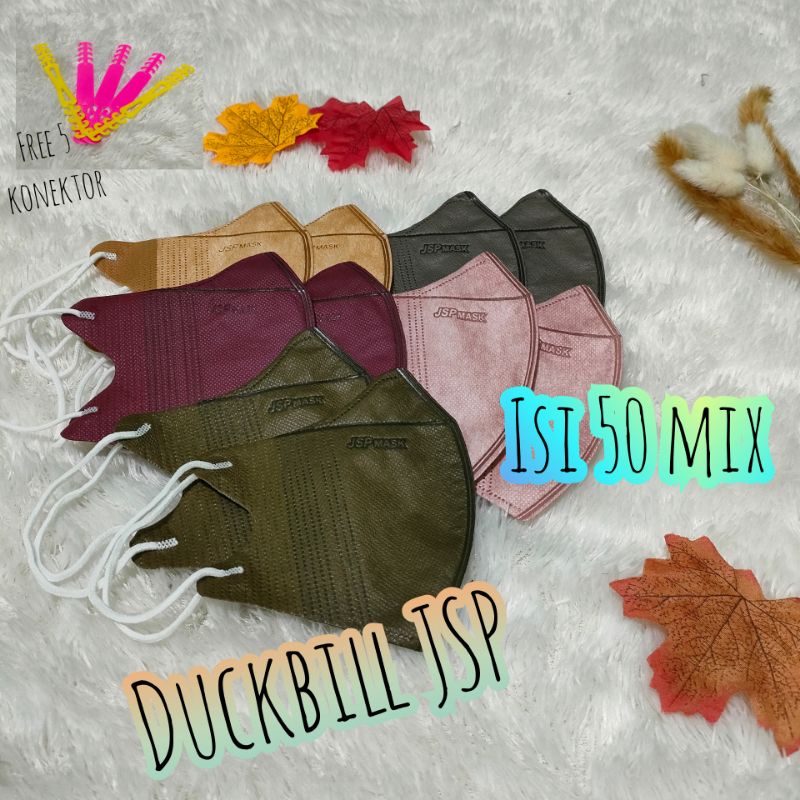 MASKER DUCKBILL JSP ISI 50 MIX WARNA