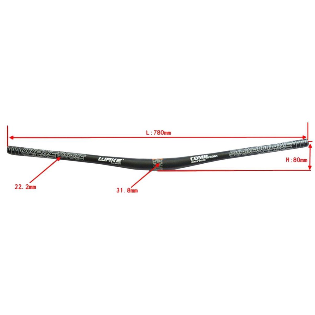 Handlebar Setang Flatbar Wake NEO MTB 780 mm bahan Alloy