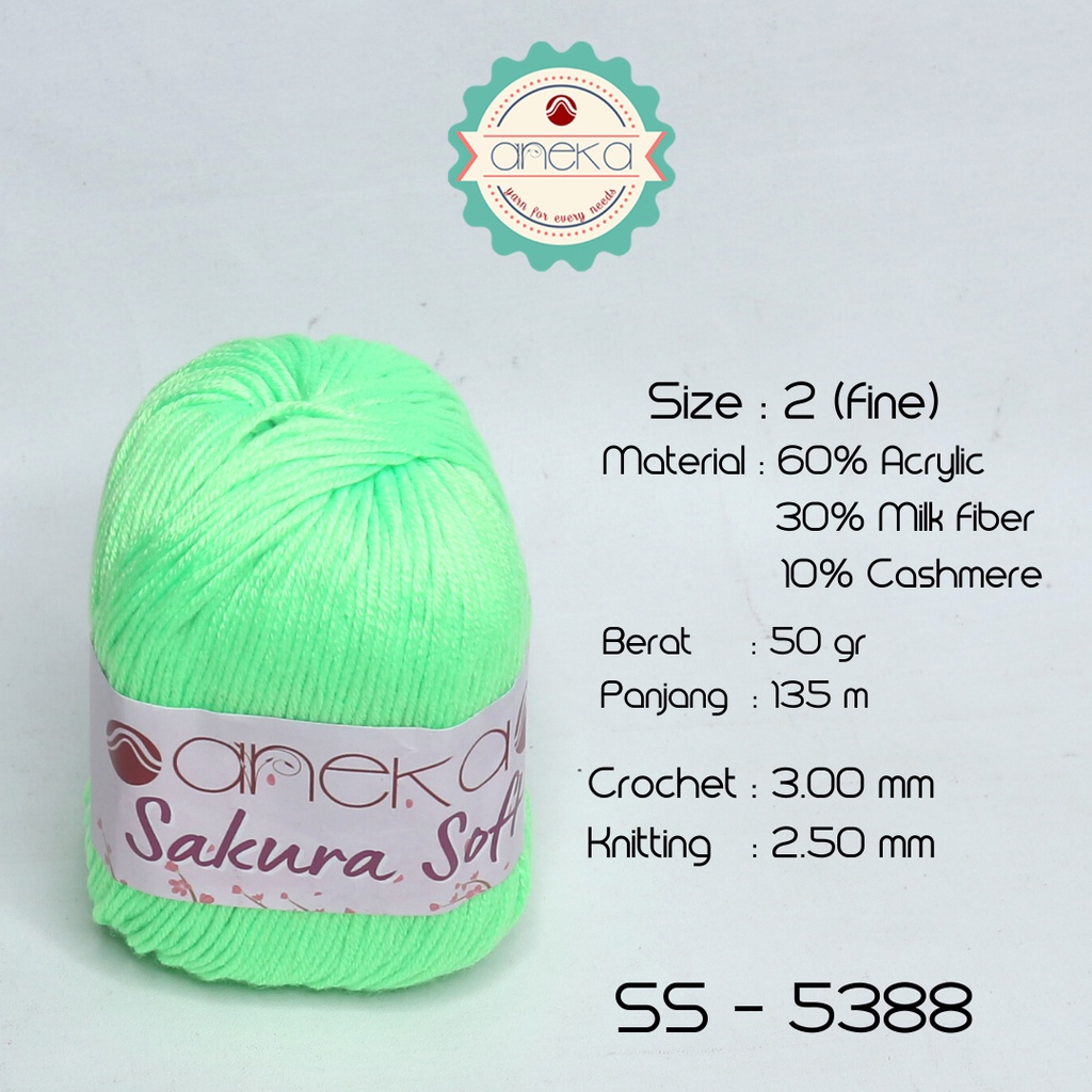 Benang Rajut Sakura Soft / Silk Cotton Milk Cotton Yarn - 5388