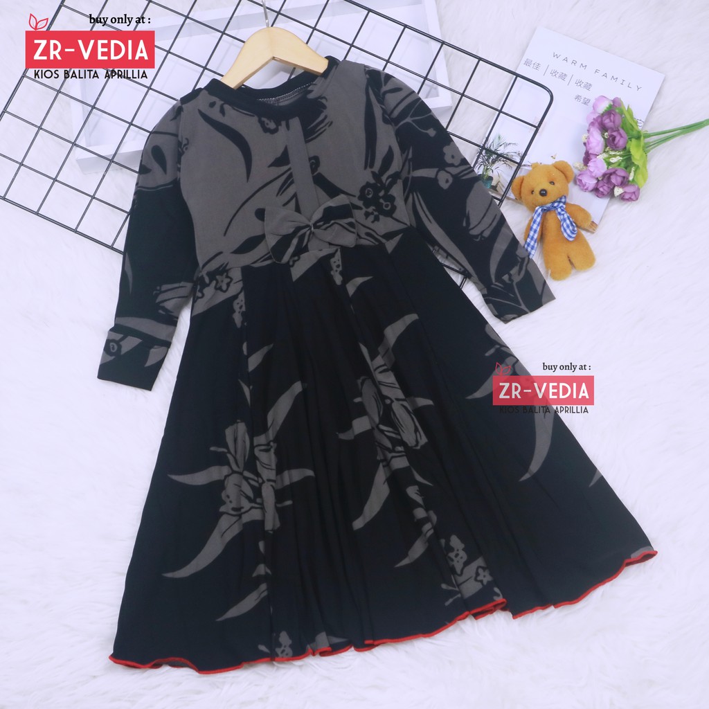 Gamis Pita Uk 2-3 Tahun / Gamis Anak Baju Dress Muslim Ngaji Murah Lengan Panjang Perempuan Cewek