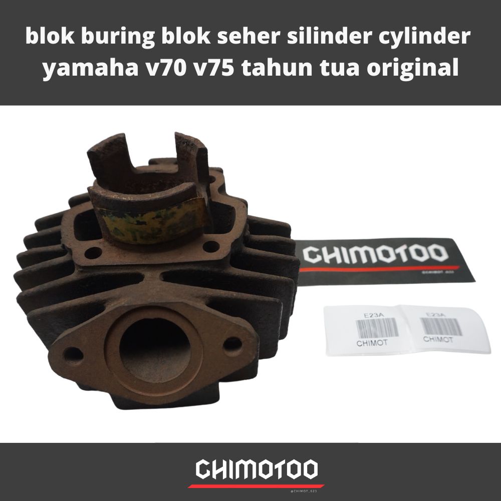 blok buring blok seher silinder cylinder yamaha v70 v75 tahun tua original