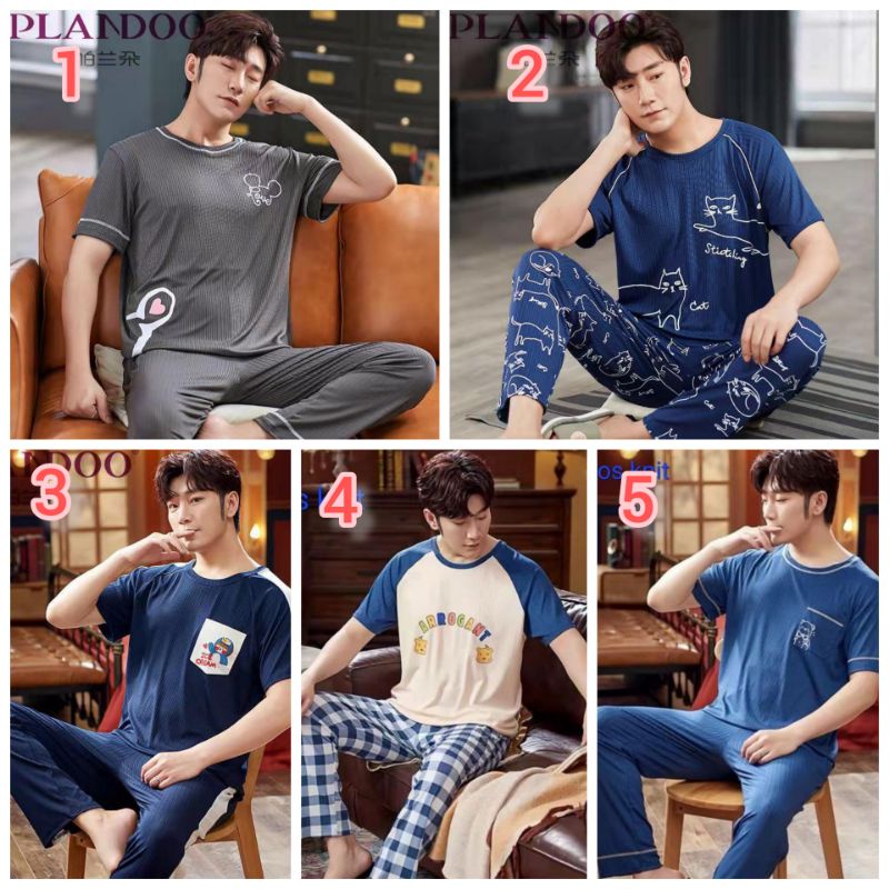 Baju Tidur Piyama Cowok CP katun Import