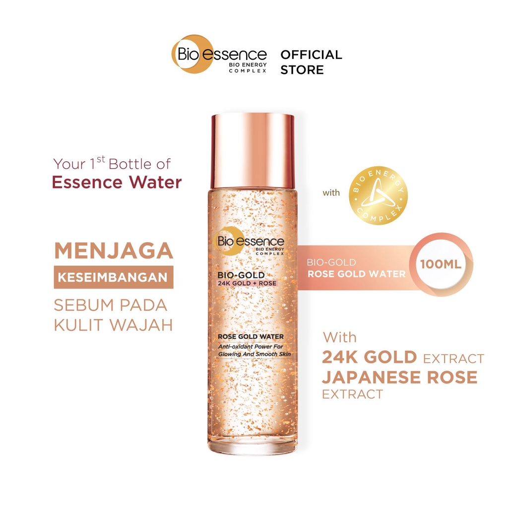 Jual Bio Essence BioGold Rose Gold Water 100 ml Shopee Indonesia