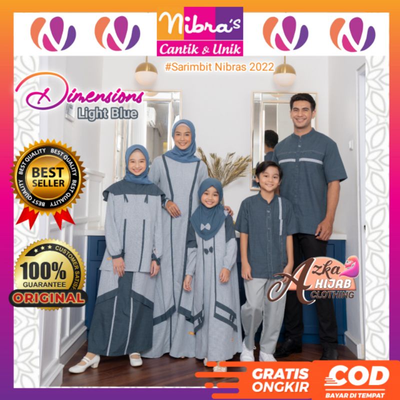 ORIGINAL NIBRAS BAJU COUPLE KELUARGA / SARIMBIT NIBRAS TERBARU 2022 / BAJU MUSLIM KELUARGA / BAJU LE