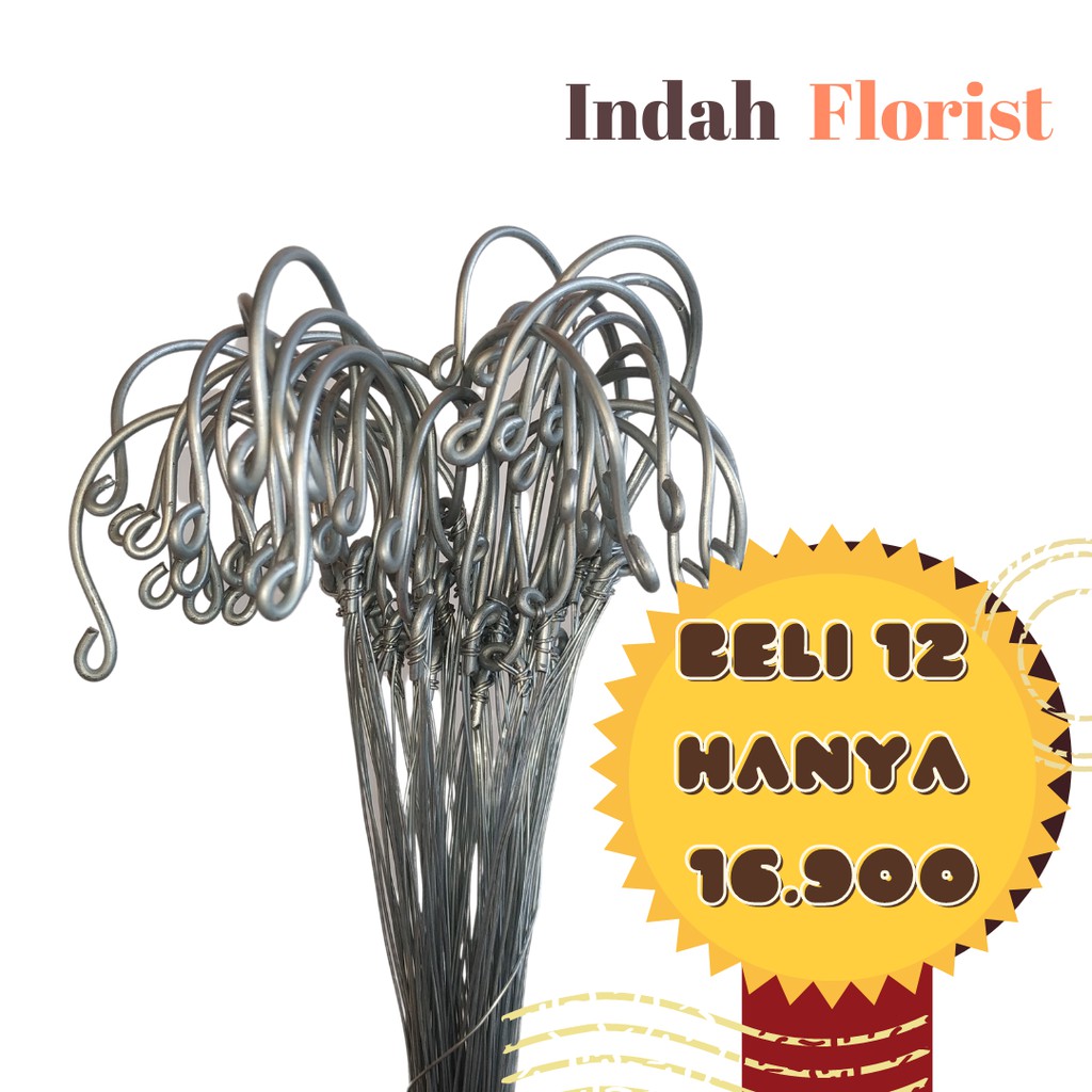 Kawat Pot Gantung / Tali Kawat Gantungan Tanaman Panjang 50 cm