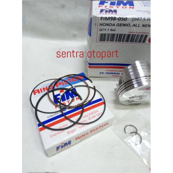 Piston seher kit beat led 2020 scoopy 2021 genio oversize 50 fim