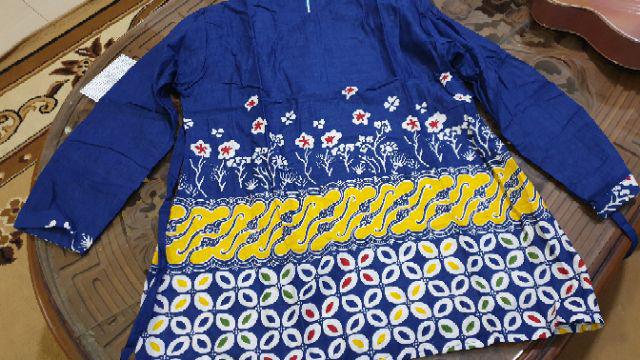 Tey-17 Batik Wanita Asj Sa Hrb026 Kenongo Kemeja Tosca Pendek