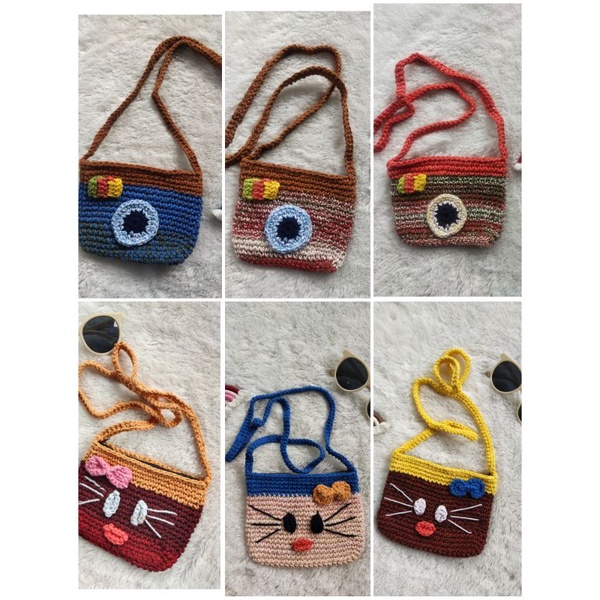 TAS RAJUT KARAKTER/TAS RAJUT MURAH/TAS RAJUT SLEMPANG/TAS HELOKITY/TAS INSTAGRAM/TAS ANAK/TAS ANAK K
