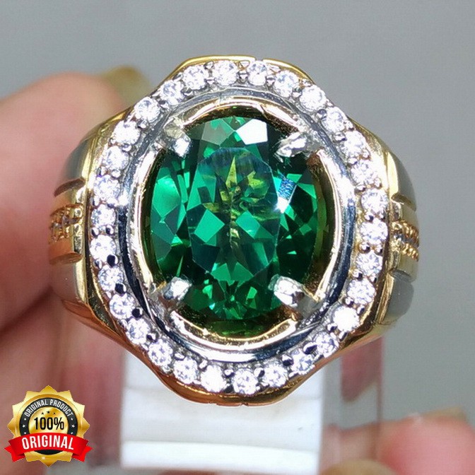 CINCIN BATU AKIK ORIGINAL TOPAZ HIJAU BERKUALITAS