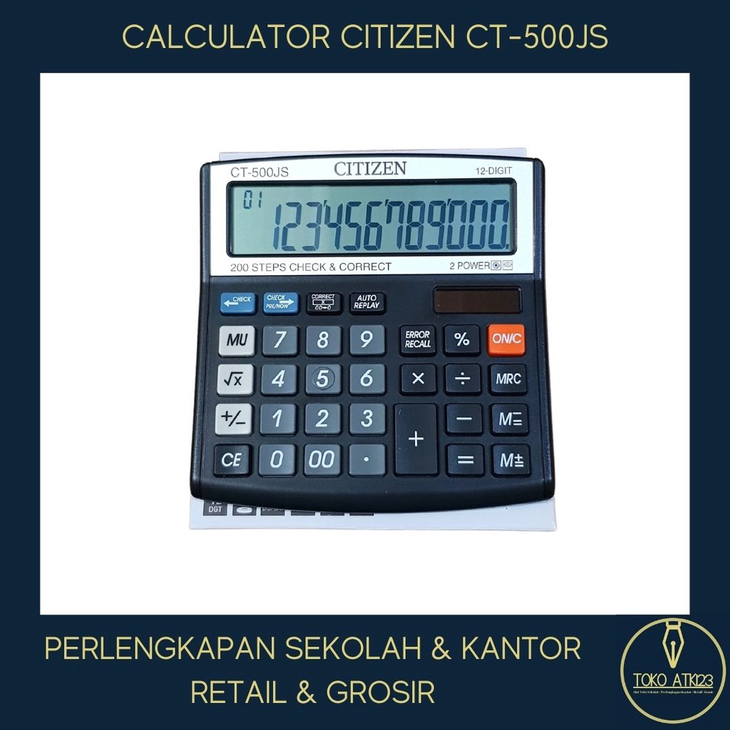 Calculator Citizen CT-500 JS 12 Digits Check &amp; Correct