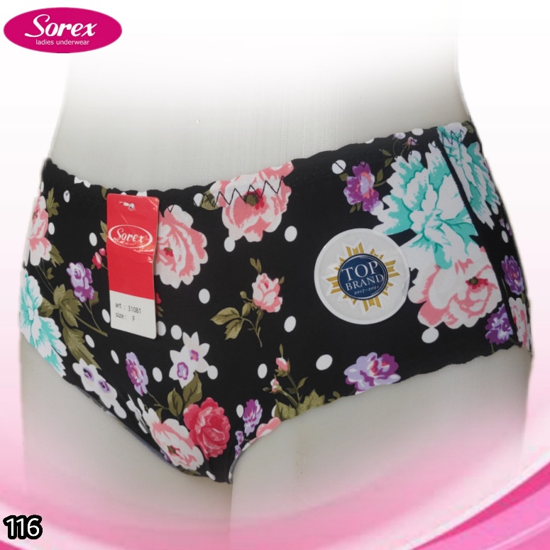 K116S - (HARGA PER 6 PCS) CELANA DALAM WANITA PAKAIAN WANITA PAKAIAN DALAM SEAMLESS SOREX FREE SIZE