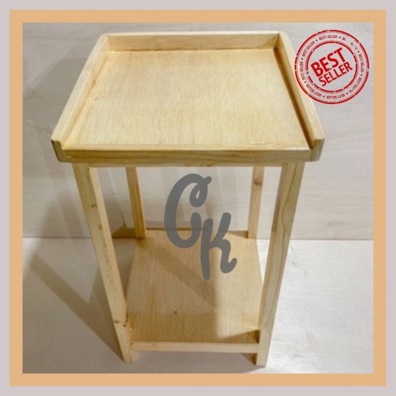 RAK DISPENSER KAYU RAK DISPENSER DOUBLE RAK MAGICOM RAK KAYU 2 SUSUN RAK KAYU JATI BELANDA RAK SERBA