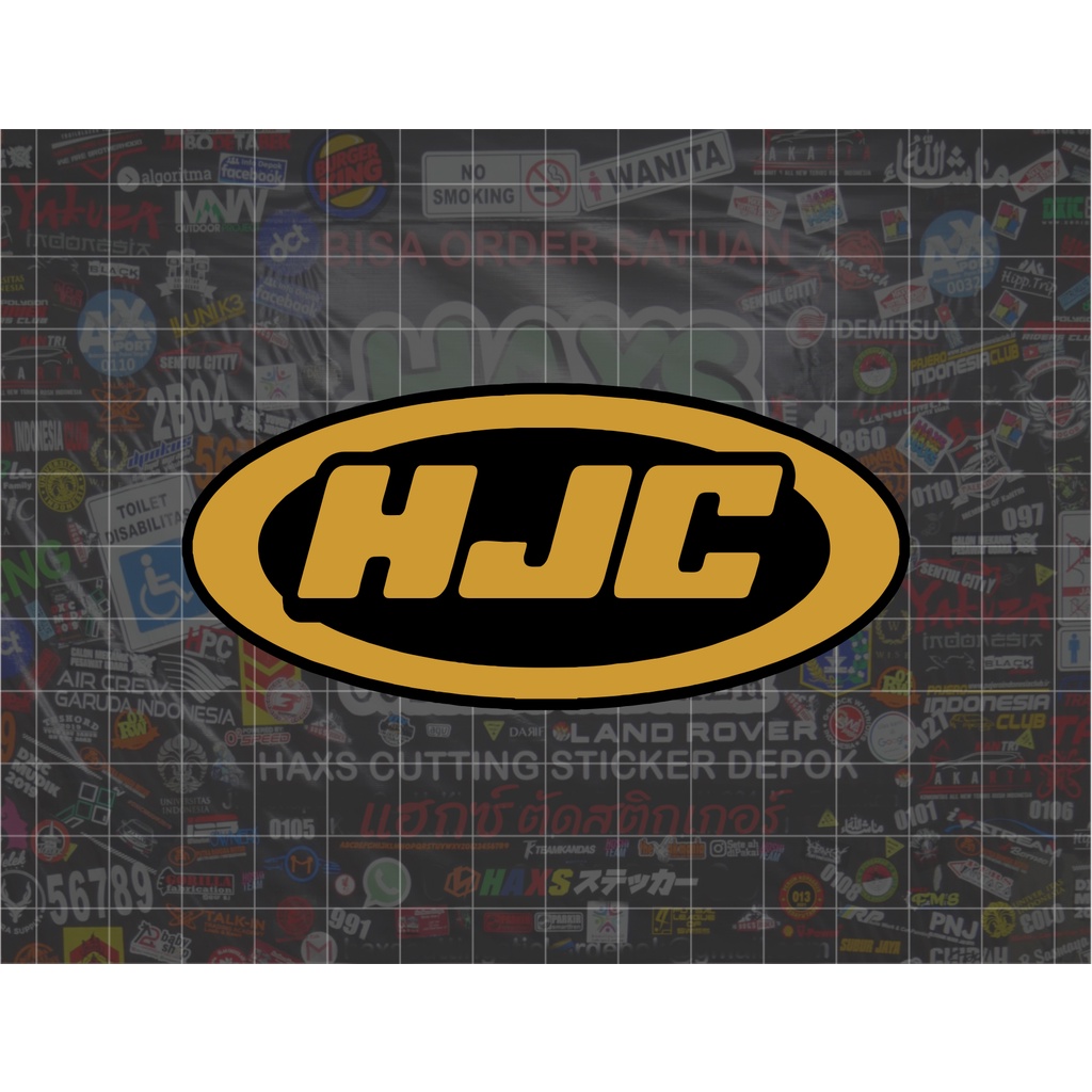 Cutting Sticker HJC Ukuran 10 Cm Untuk Helm