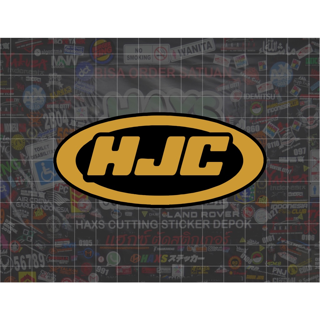 Cutting Sticker HJC Ukuran 10 Cm Untuk Helm