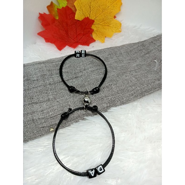 gelang magnet 2 huruf ( 2 gelang )