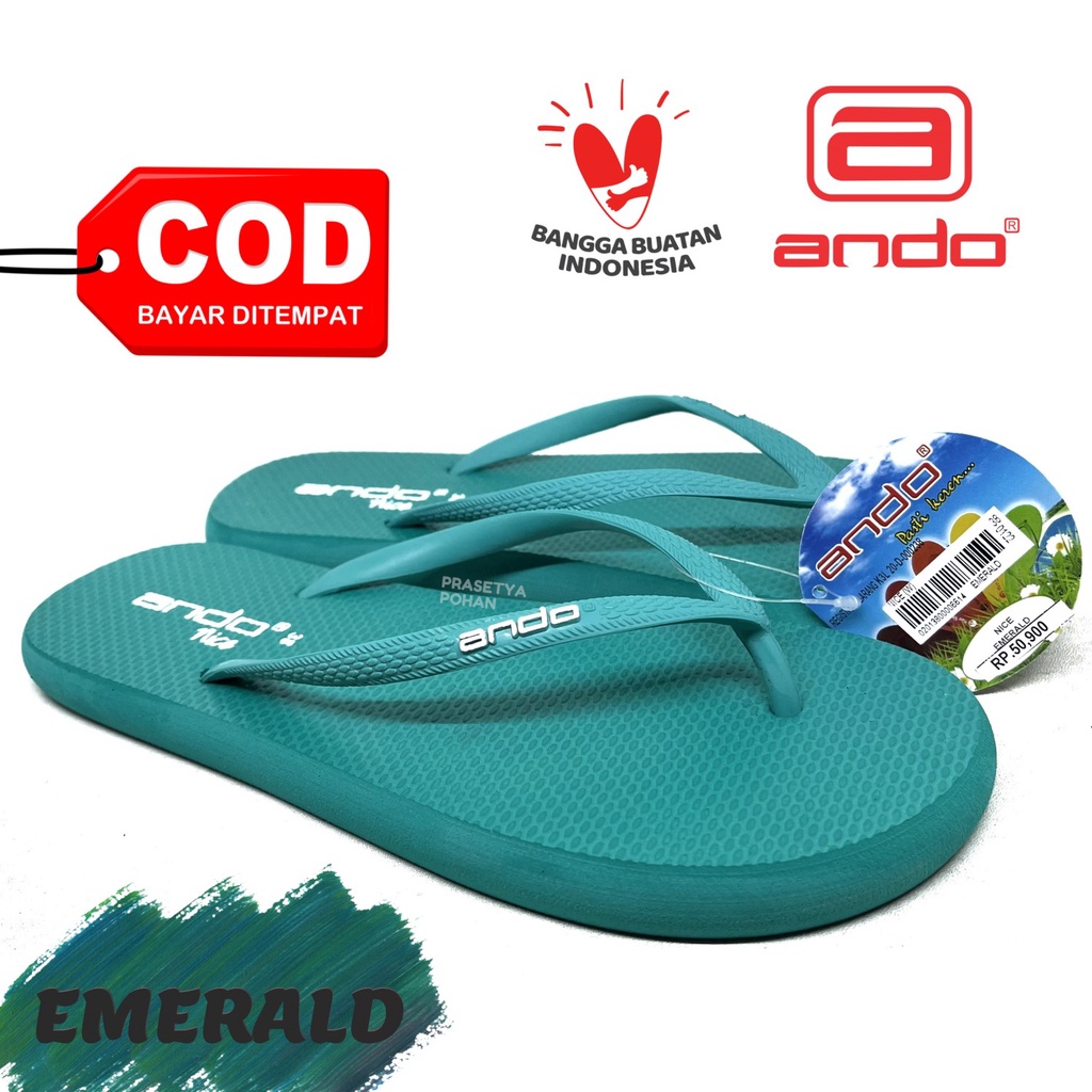 Sandal Jepit Wanita Original Ando Polos Premium - Sandal Wanita Anti Air dan Anti Slip