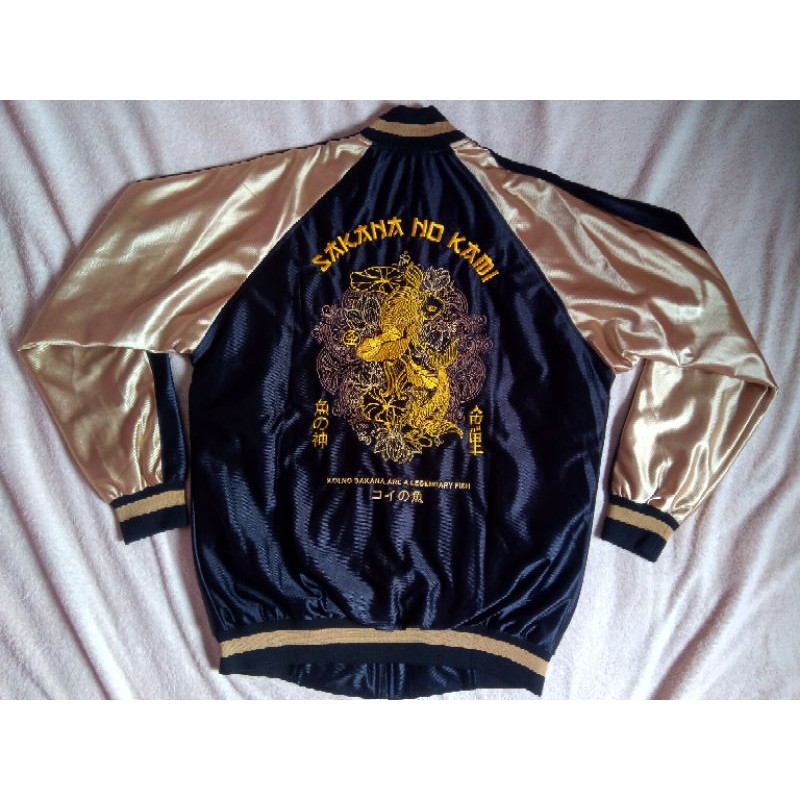 jaket sukajan - sakana koi - black gold (BNWT)