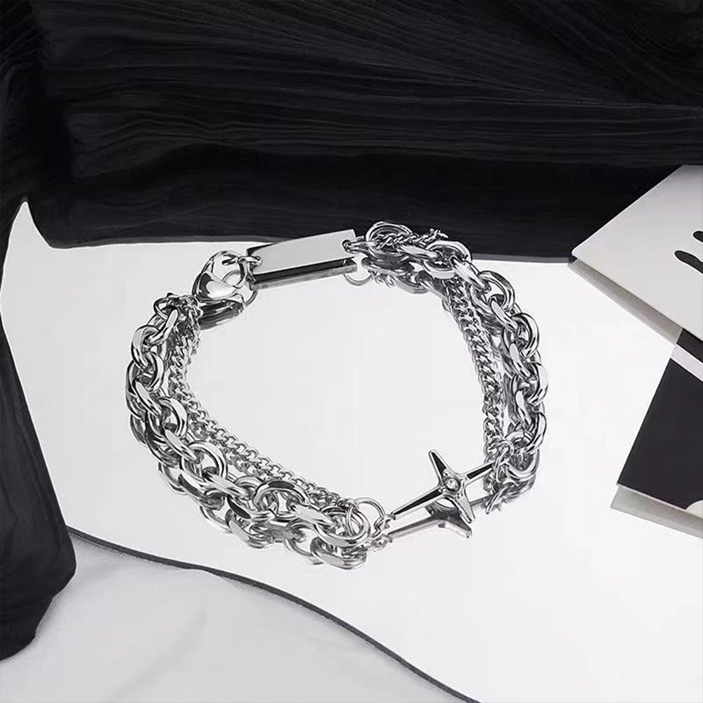 Gelang Bentuk Bintang Gaya Retro Hip Hop Untuk Pasangan