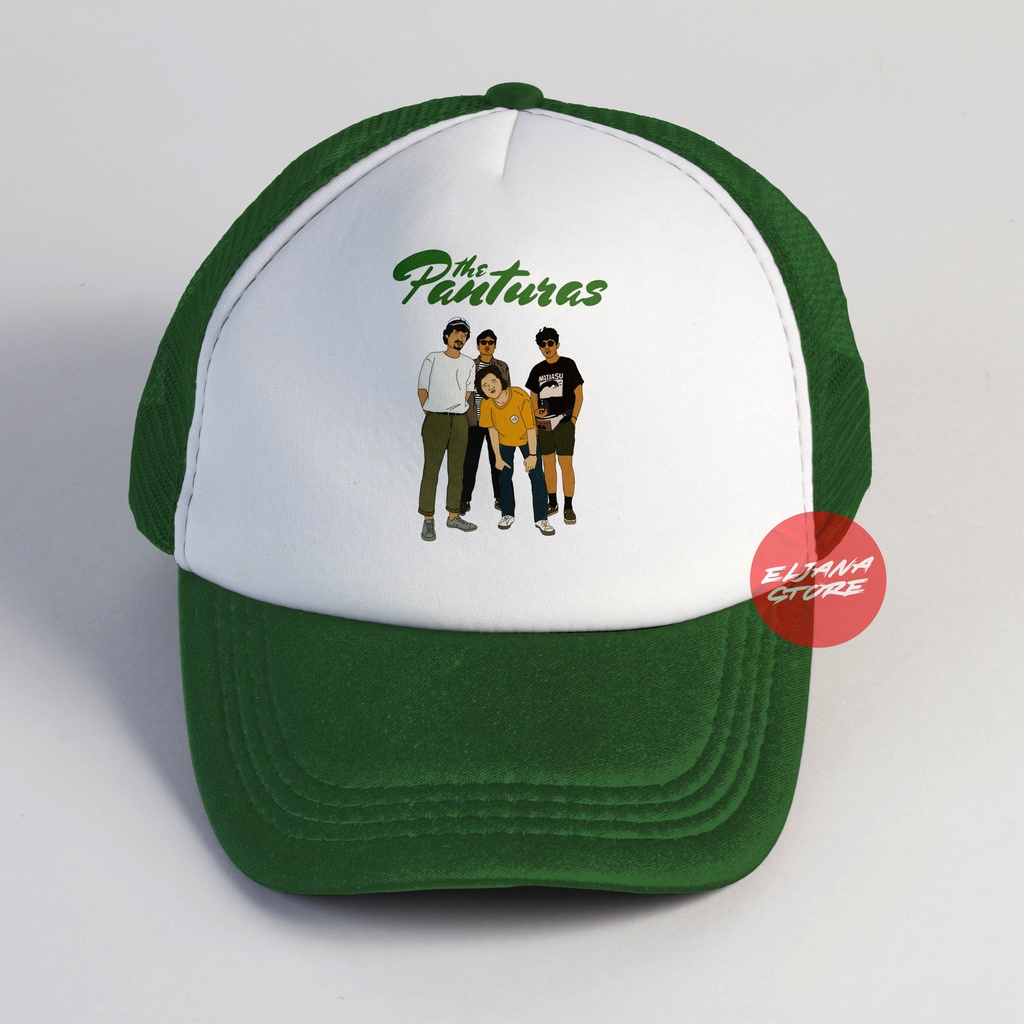 Topi The Panturas Hijau / Topi Band / The Panturas Hijau / Topi Jaring Distro / Topi Premium / Topi Sablon