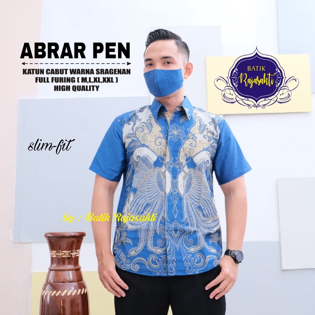 ABRAR RAJASAKTI KEMEJA BATIK SOLO PRIA LENGAN PENDEK LAPIS FURING ATASAN BATIK PREMIUM MODERN KATUN HALUS BAHUWIRYA  BANAMITRA BANAMITRA PUTIH BANGSAWAN BAYU PUTRA BERLIAN BIRU BHARATAYUDA BIMASENA BIRENDRA BIRU INDAH BRAHMAKERTA BRAHMAKERTA MERAH