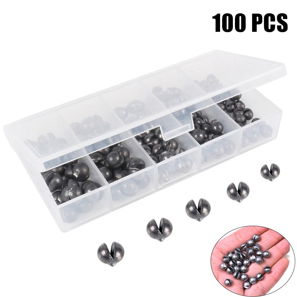 TOP 100pcs Set Sinker Pancing Round Gear Bite Lead