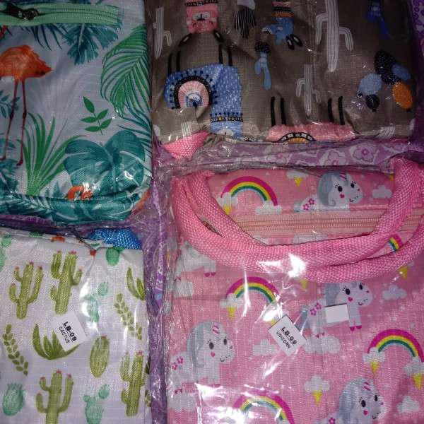 Ob07 Tas Bekal Lunch Cooler Bag Box Makanan Alumunium Foil / Kotak Makan Anak Bermotif