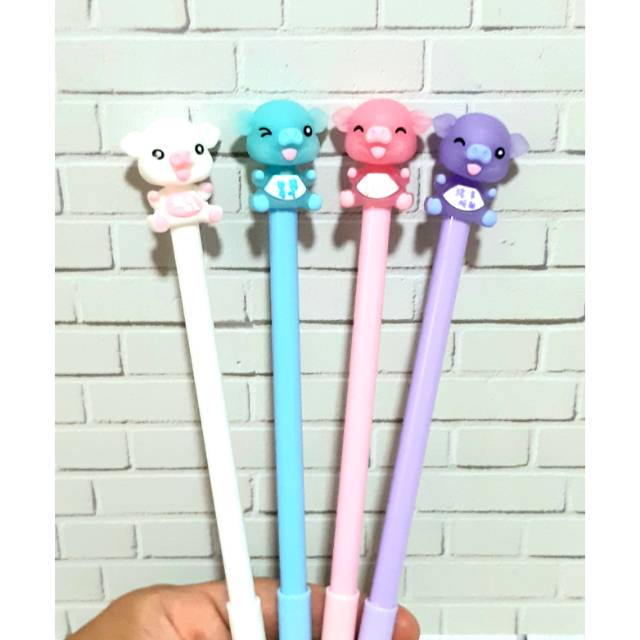 

PULPEN GEL FANCY MOTIF PIG BABI IMUT LUCU WARNA KIRIM RANDOM