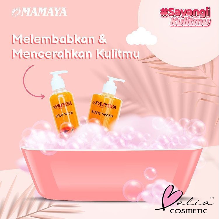 ❤ BELIA ❤ MAMAYA Sabun Papaya Body Wash 250ml | 500ml (✔️BPOM) Papaya Body Wash