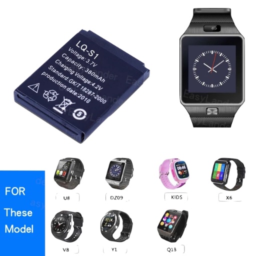 Baterai Smartwatch LQ-S1 DZ09, Battery hp Double Power smart watch, Baterai Smartwatch LQ-S1 DZ09 / U9 / U10 / A1 / Y1 / V8 / X6, Baterai Jam Tangan HP Smartwatch, TERMURAH BATERAI SMARTWATCH / BATRE SMARTWATCH LQ-S1