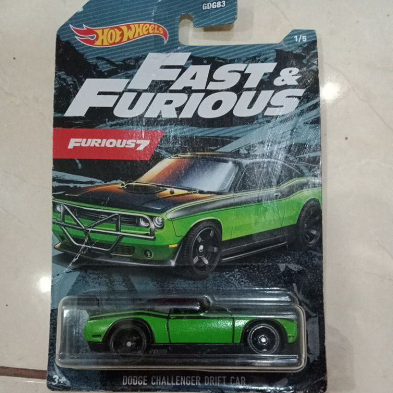 Hot Wheels Dodge Challenger drift car fast furious 7