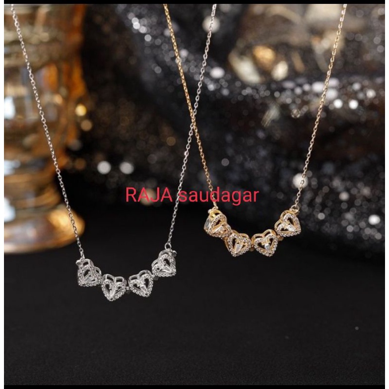 Edisi terbaru kalung love Korea 2 model,kalung titanium asli anti luntur anti karat,kalung perhiasan fashion wanita terbaru, perhiasan wanita import