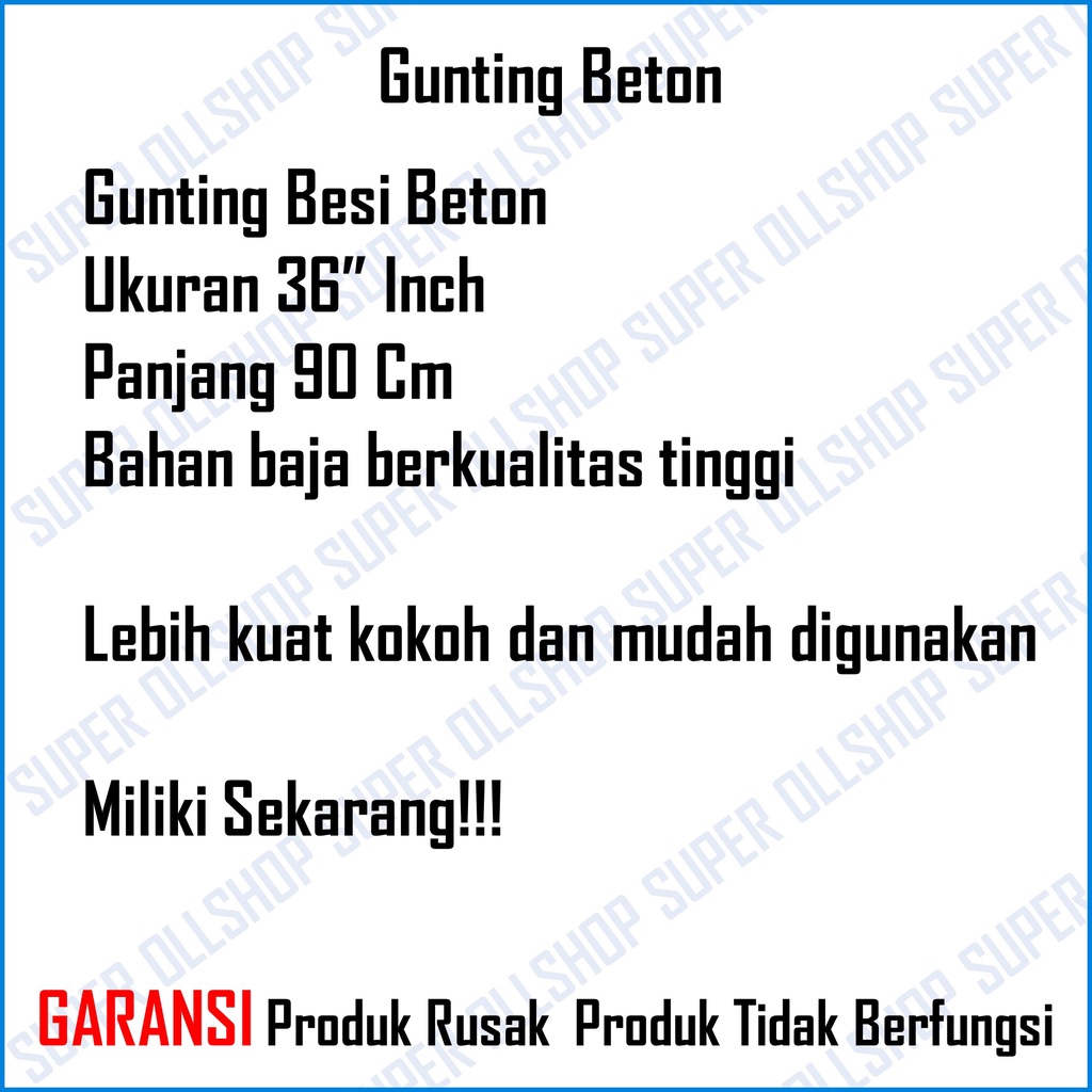 Gunting Besi Beton Behel Pemotong Rantai Kawat 36 Inch Termurah