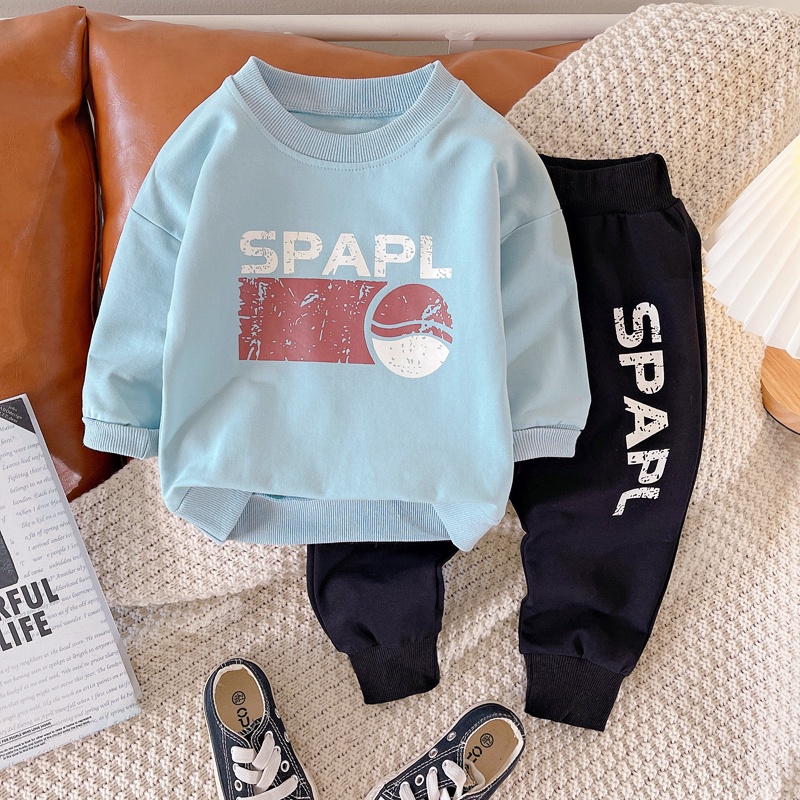 COD setelan anak laki laki import baju anak cowok impor sweater anak lengan panjang sweatpants anak laki laki fashion import grosir-1