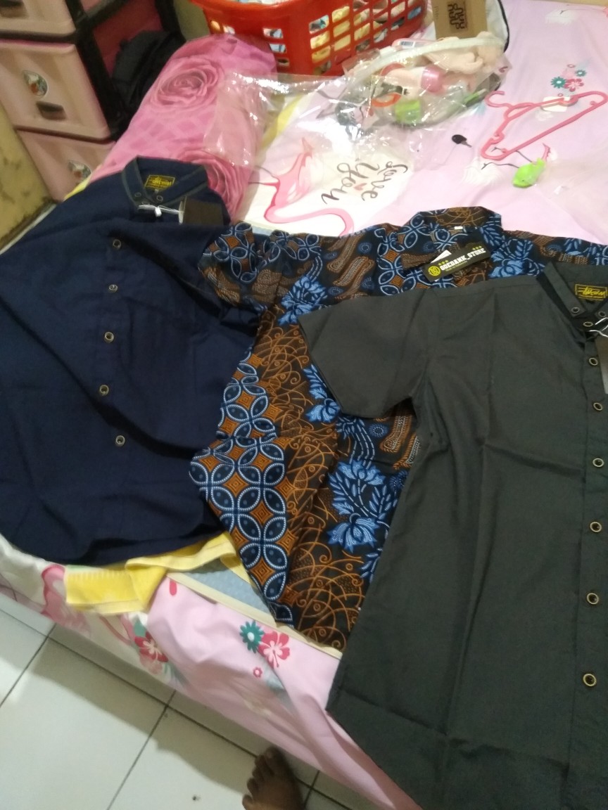 Batik Pria Lengan Pendek Batik Berkah Hrb026 Motif Keratonan Kode 002 Size M L Xl