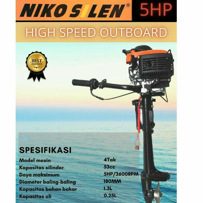 Mesin tempel 5hp 4tak