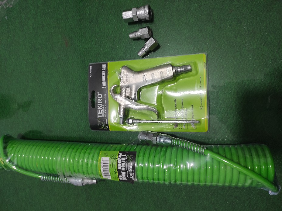 Tekiro Selang Recoil 9 Meter Set Air Duster Gun Tekiro Paket Alat Isi Angin Kompresor / Selang Udara